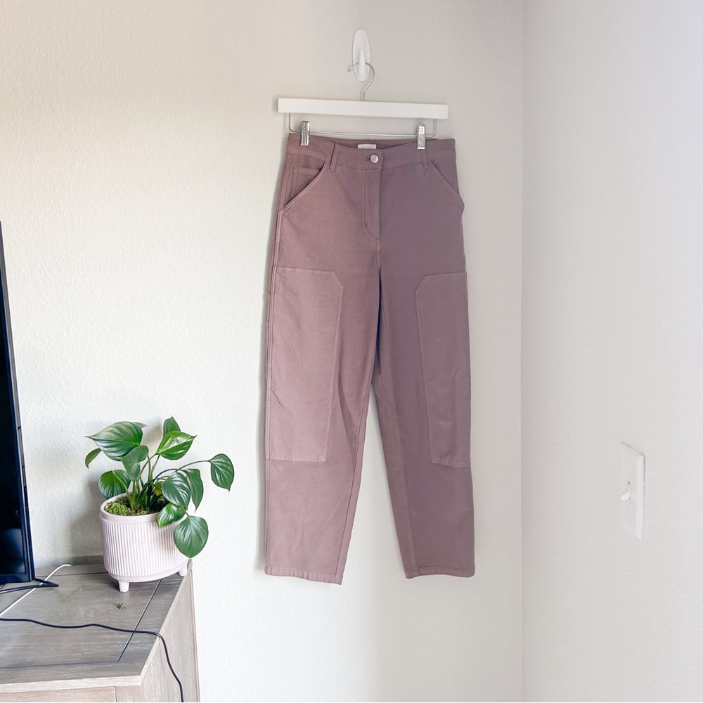 Aritzia Wilfred Free Brennan High-waisted Utility Carpenter Pants Size 4 Mauve